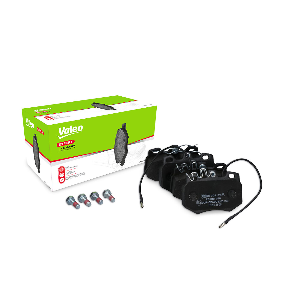 Jeu de 4 plaquettes de frein VALEO ref. 301176A